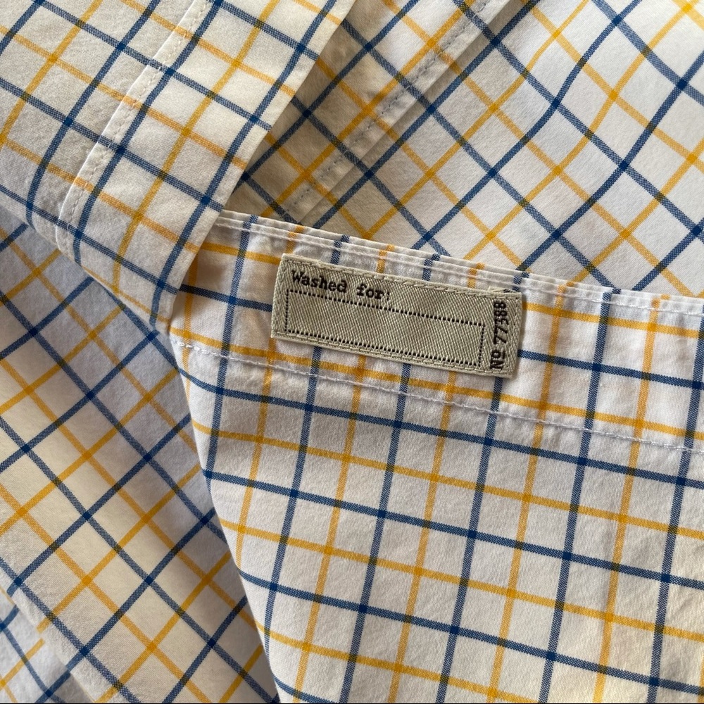 J. Crew Shirt Men’s Size L, Blue Yellow - Picture 11 of 13